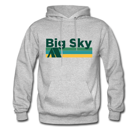 Big Sky, Montana Hoodie - Retro Camping Big Sky Hooded Sweatshirt
