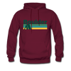 Boulder, Colorado Hoodie - Retro Camping Boulder Hooded Sweatshirt - burgundy
