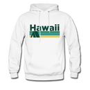 Hawaii Hoodie - Retro Camping Hawaii Hooded Sweatshirt - white