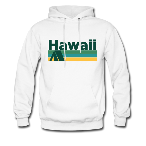 Hawaii Hoodie - Retro Camping Hawaii Hooded Sweatshirt - white