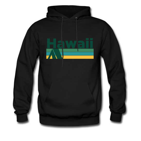 Hawaii Hoodie - Retro Camping Hawaii Hooded Sweatshirt - black