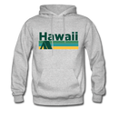 Hawaii Hoodie - Retro Camping Hawaii Hooded Sweatshirt - heather gray