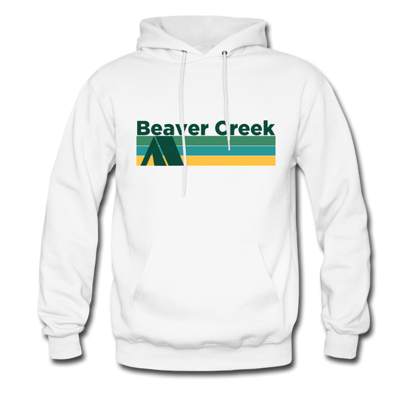 Beaver Creek, Colorado Hoodie - Retro Camping Beaver Creek Hooded Sweatshirt - white