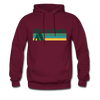 Estes Park, Colorado Hoodie - Retro Camping Estes Park Hooded Sweatshirt - burgundy