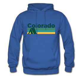 Colorado Hoodie - Retro Camping Colorado Hooded Sweatshirt - royal blue