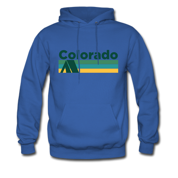Colorado Hoodie - Retro Camping Colorado Hooded Sweatshirt - royal blue