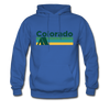 Colorado Hoodie - Retro Camping Colorado Hooded Sweatshirt - royal blue