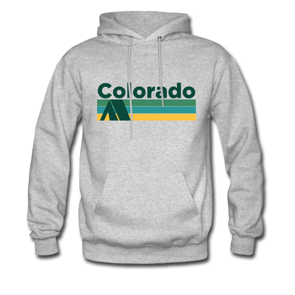 Colorado Hoodie - Retro Camping Colorado Hooded Sweatshirt - heather gray