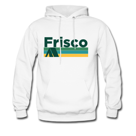 Frisco, Colorado Hoodie - Retro Camping Frisco Hooded Sweatshirt - white