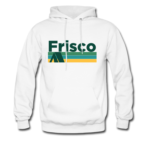 Frisco, Colorado Hoodie - Retro Camping Frisco Hooded Sweatshirt - white