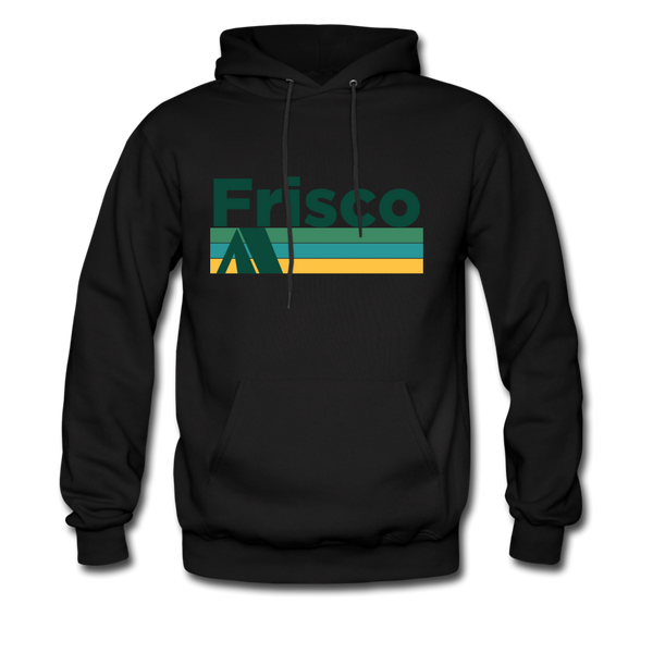 Frisco, Colorado Hoodie - Retro Camping Frisco Hooded Sweatshirt - black