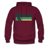 Frisco, Colorado Hoodie - Retro Camping Frisco Hooded Sweatshirt - burgundy