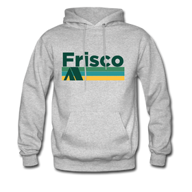 Frisco, Colorado Hoodie - Retro Camping Frisco Hooded Sweatshirt - heather gray