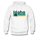 Idaho Hoodie - Retro Camping Idaho Hooded Sweatshirt - white