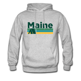 Maine Hoodie - Retro Camping Maine Hooded Sweatshirt