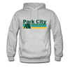 Park City, Utah Hoodie - Retro Camping Park City Hooded Sweatshirt - heather gray