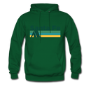 Santa Fe, New Mexico Hoodie - Retro Camping Santa Fe Hooded Sweatshirt - forest green