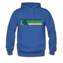 Steamboat Springs, Colorado Hoodie - Retro Camping Steamboat Springs Hooded Sweatshirt - royal blue
