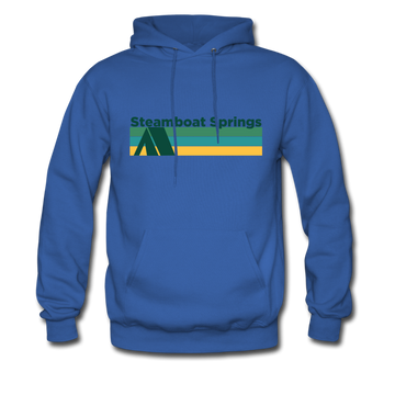 Steamboat Springs, Colorado Hoodie - Retro Camping Steamboat Springs Hooded Sweatshirt - royal blue