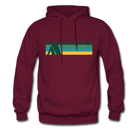 Steamboat Springs, Colorado Hoodie - Retro Camping Steamboat Springs Hooded Sweatshirt - burgundy