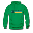 Steamboat Springs, Colorado Hoodie - Retro Camping Steamboat Springs Hooded Sweatshirt - kelly green