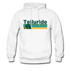 Telluride, Colorado Hoodie - Retro Camping Telluride Hooded Sweatshirt - white