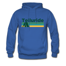 Telluride, Colorado Hoodie - Retro Camping Telluride Hooded Sweatshirt - royal blue