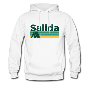 Salida, Colorado Hoodie - Retro Camping Salida Hooded Sweatshirt - white