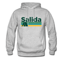 Salida, Colorado Hoodie - Retro Camping Salida Hooded Sweatshirt - heather gray