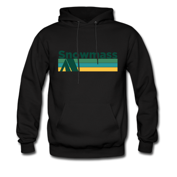 Snowmass, Colorado Hoodie - Retro Camping Snowmass Hooded Sweatshirt - black