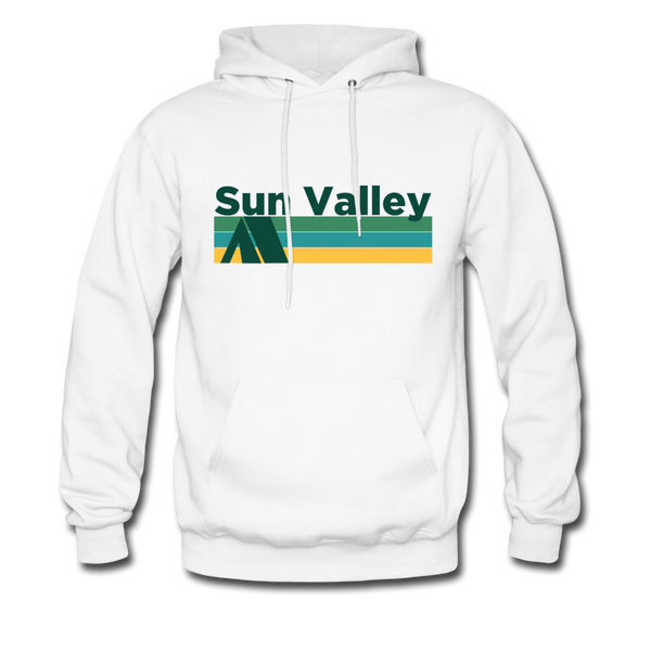Sun Valley, Idaho Hoodie - Retro Camping Sun Valley Hooded Sweatshirt - white