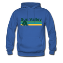 Sun Valley, Idaho Hoodie - Retro Camping Sun Valley Hooded Sweatshirt - royal blue