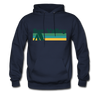 Sun Valley, Idaho Hoodie - Retro Camping Sun Valley Hooded Sweatshirt - navy