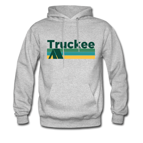Truckee, California Hoodie - Retro Camping Truckee Hooded Sweatshirt - heather gray