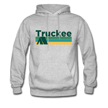 Truckee, California Hoodie - Retro Camping Truckee Hooded Sweatshirt - heather gray