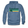 Truckee, California Hoodie - Retro Camping Truckee Hooded Sweatshirt - denim blue