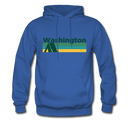 Washington Hoodie - Retro Camping Washington Hooded Sweatshirt - royal blue