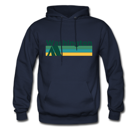 Washington Hoodie - Retro Camping Washington Hooded Sweatshirt - navy