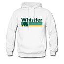 Whistler, Canada Hoodie - Retro Camping Whistler Hooded Sweatshirt - white