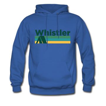Whistler, Canada Hoodie - Retro Camping Whistler Hooded Sweatshirt - royal blue