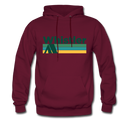 Whistler, Canada Hoodie - Retro Camping Whistler Hooded Sweatshirt - burgundy
