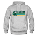 Whistler, Canada Hoodie - Retro Camping Whistler Hooded Sweatshirt - heather gray