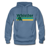Whistler, Canada Hoodie - Retro Camping Whistler Hooded Sweatshirt - denim blue