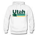 Utah Hoodie - Retro Camping Utah Hooded Sweatshirt - white