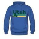 Utah Hoodie - Retro Camping Utah Hooded Sweatshirt - royal blue