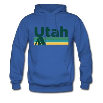 Utah Hoodie - Retro Camping Utah Hooded Sweatshirt - royal blue
