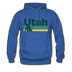 Utah Hoodie - Retro Camping Utah Hooded Sweatshirt - royal blue