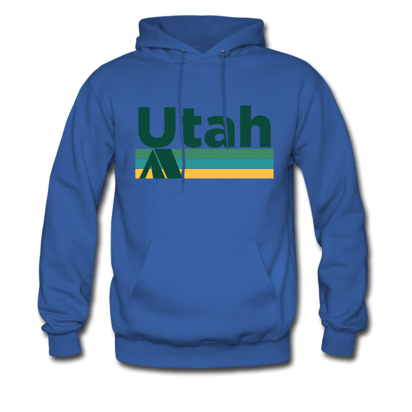 Utah Hoodie - Retro Camping Utah Hooded Sweatshirt - royal blue