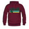 Utah Hoodie - Retro Camping Utah Hooded Sweatshirt - burgundy