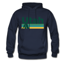 Utah Hoodie - Retro Camping Utah Hooded Sweatshirt - navy